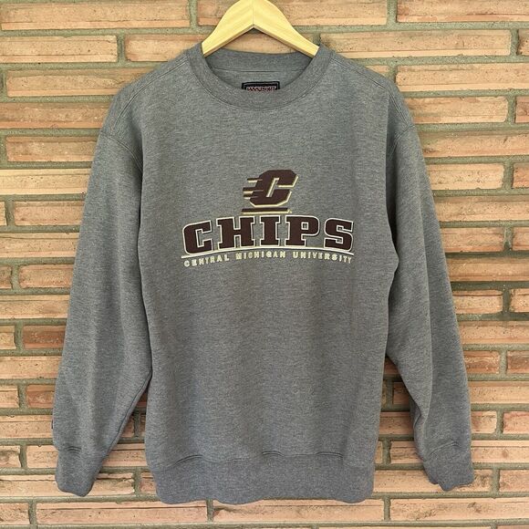 Vintage Jansport Central Michigan University Chips Crewneck Sweatshirt Medium - Picture 1 of 5